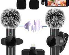 Wireless çüt yaxa mikrofon